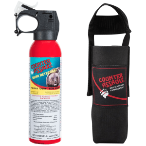 Counter Assault Bear Spray 32ft Range Black Nylon