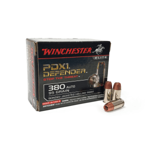 Winchester .380 ACP 95 Grain PDX1 Defender JHP Case S380PDB-CASE