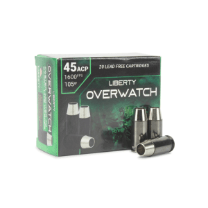 Liberty Overwatch 45 ACP 105 Grain Lead-Free Hollow Point Cavity (Box)