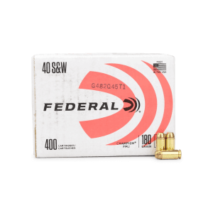 Federal Champion 40 S&W 180 Grain FMJ 400 Round Box