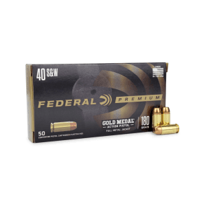 Federal Premium Gold Medal 40 S&W 180 Gr FMJ (Box)