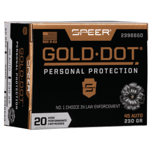 Speer Gold Dot 45 ACP 230 Grain Hollow Point 23966GD (Box)