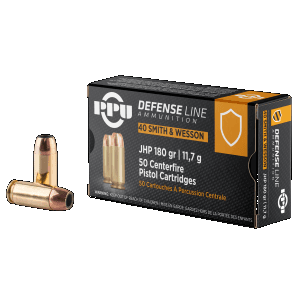 Ppu Defense 40 S&W 180 Grain JHP PPD40 (Box)