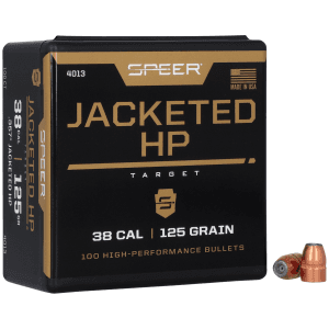 Speer 38 Caliber 125gr Jacketed Hollow Point 100/Box