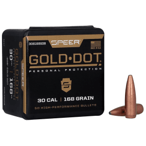 Speer Gold Dot 30 Cal 168gr Soft Point Ammo 50/Box