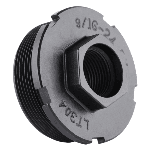 Dead Air Hub Direct Thread Mount 1/2-28 4140 HT Alloy Steel Black.