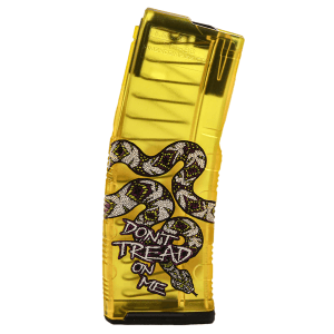 Amend2 AR-15 MOD-C 223/5.56/300 Blackout Don't Tread On Me Magazine - 30 Round (Yellow Polycarbonate)