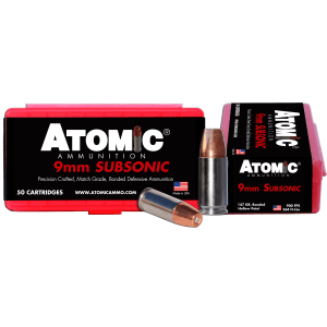 Atomic Pistol 9mm 147 Gr Bonded Match HP (Box)
