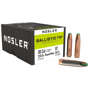 Nosler 30 Cal Ballistic Tip .308 220gr 50ct Round Nose