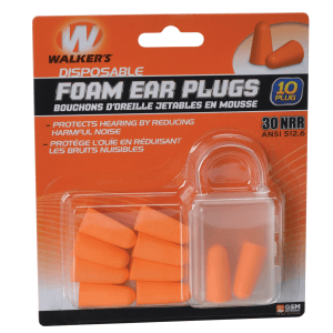 Walkers Game Ear Disposable Foam Ear Plugs 10 Pack (Orange)
