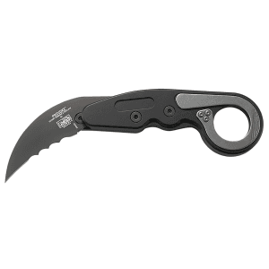 CRKT Provoke Folding Hawkbill Veff Serrated Black D2 Steel