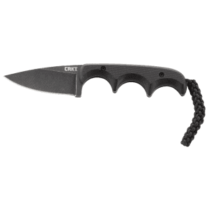 CRKT Minimalist Fixed Blade Knife Black G10 Handle Stonewashed Blade