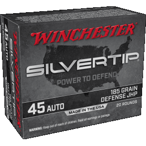 Winchester Silvertip 45 ACP 185 Grain JHP (Case)