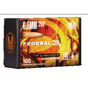 Federal Fusion 6.5mm 140gr Copper Soft Point Projectiles