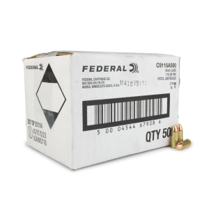 Federal Champion Training 9mm 115 Gr FMJ Bulk Pack (Box)