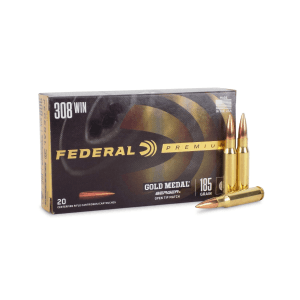 Federal Premium Gold Medal 308 Winchester 185 Grain Berger Juggernaut OTM (Box)