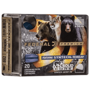 Federal Premium Solid Core 10mm 200 Grain Syntech Flat Point (Box)