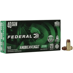 Federal American Eagle Indoor Range Training 40 S&W 120 Grain Lead Free Ball (Box)