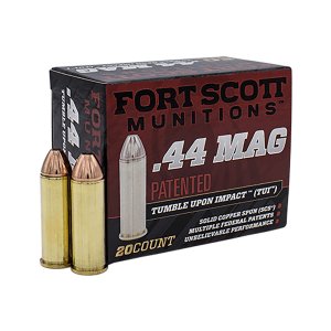Fort Scott Munitions 44 Magnum 200 Grain Solid Copper Spun (Box)