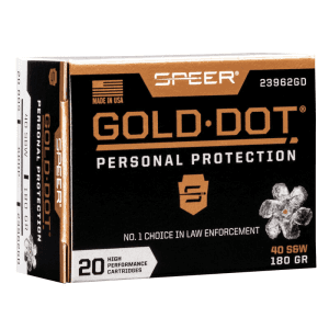 Speer Gold Dot Personal Protection 40 S&W 180 Grain GDHP (Box)