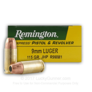 Remington 9mm 115 Gr JHP (Box)