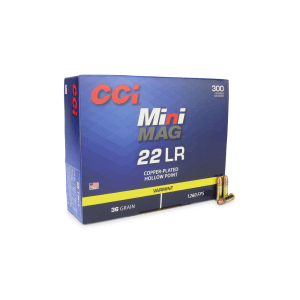 CCI Mini-Mag High Velocity 22 LR 36 Gr Plated Lead HP (Box)