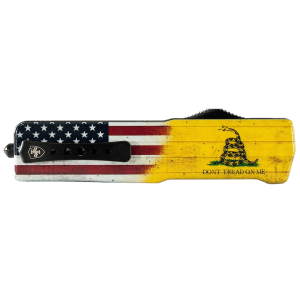 Templar Knife - SZDTOM521 - Don't Tread On Me 3 OTF Tanto Part Serrated Yellow Knife