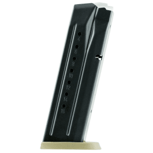 Smith & Wesson M&P 9mm Magazine - 17 Round (Black Steel w/ FDE Base)