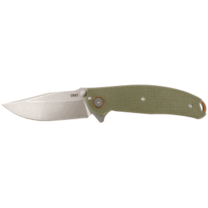 CRKT - 2471 - Butte Deadbolt 3.36 Folding Drop Point Plain Green Knife