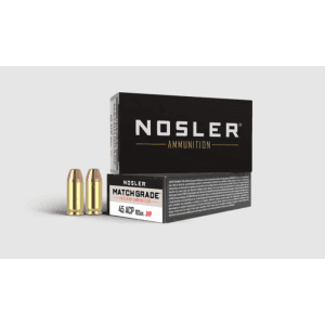 Nosler Match Grade Handgun 45 ACP 185 Grain JHP (Box)