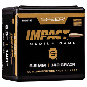 Speer Impact 6.5mm 140gr Polymer Tip Ammo 50/Box