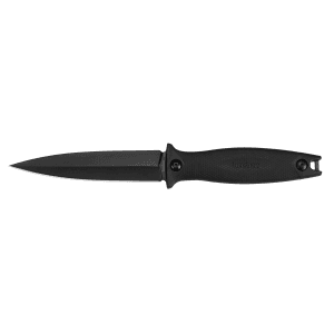Kershaw - 4007 - Secret Agent 4.4 Fixed Spear Point Plain Black Knife