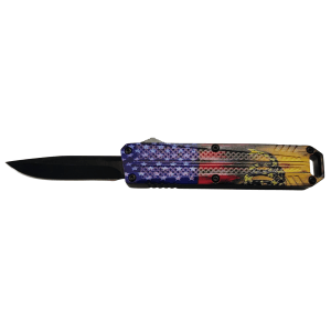 Xcaliber - 728881687591 - Dont Tread on Me 2.75 OTF Drop Point US Flag Knife