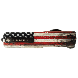 Templar Knife - Premium Weighted Wood US Flag Slim 3.00 OTF Tanto Plain Knife