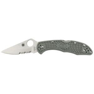 Spyderco Delica 4 Folding Knife 2.9 Part Serrated Blade (Foliage Green) C11PSFG