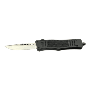 Steel River Knives - MT620BULDP - MT620 Lightweight 3.75 OTF Drop Point Plain Black Knife