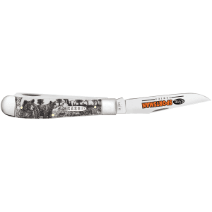 Case - 81223 - Sportsman Trapper 3.27 Folding Clip/Spey Plain Natural Bone Knife