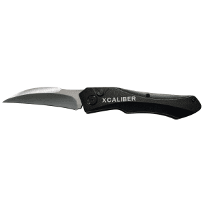 Xcaliber - 728881687645 - 3.25 Folding Automatic Sheepsfoot Plain Black Knife