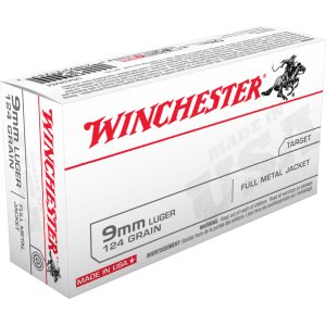 Winchester 9mm 124 Gr FMJ USA9MM (Box)