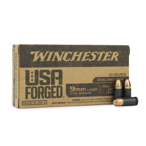 Winchester USA Forged Steel Case 9mm 115 Gr FMJ (Box)