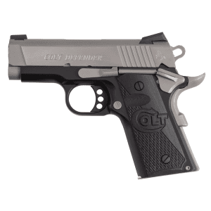 Colt - O7800XETT - Defender Two-Tone 45 ACP 3 Semi Auto 7+1 Black Silver Pistol