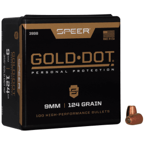 Speer Gold Dot 9mm 124gr Hollow Point 100/Box