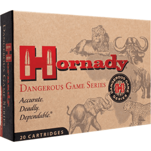 Hornady Dangerous Game 375 H&H Mag 270 Gr InterLock Spire Point Recoil Proof (Box)