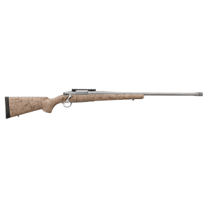 Ruger - 57155 - Hawkeye FTW Hunter 300 Win Mag 24 3+1 Bolt Stainless Tan Black Rifle