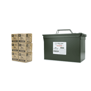 Pew Pew Exclusive Winchester Target & Practice Service Grade 9mm 115 Gr FMJ 300 Rounds in Heavy Duty Ammo Can
