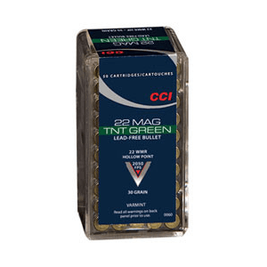 CCI TNT Green 22 Mag 30 Grain HP (Box)