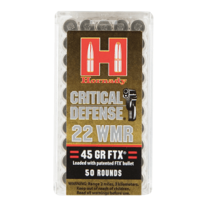 Hornady Critical Defense .22 Mag/WMR 45 Gr FTX (Box)