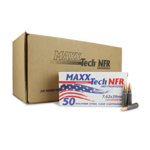 MaxxTech 7.62x39mm 123 Grain FMJ (NFR) (Case)
