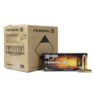 Federal Fusion Tipped 300 AAC Blackout 190 Gr (Case)