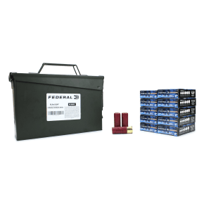 Federal PS 12 Gauge 2-3/4 9 Pellet 00 Buck Shot 50 Rounds In Ammo Can